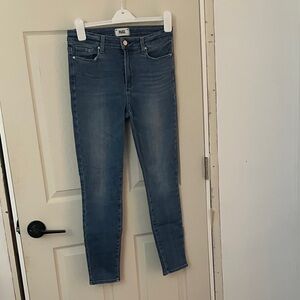 PAIGE Medium Blue High-Rise Skinny Jeans